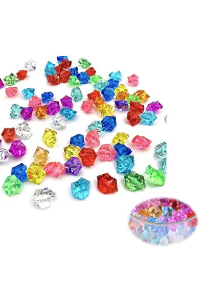 Generic Colorful Acrylic Fake Ice Rocks, 0.95x14mm Crushed Ice Rocks, Small P...