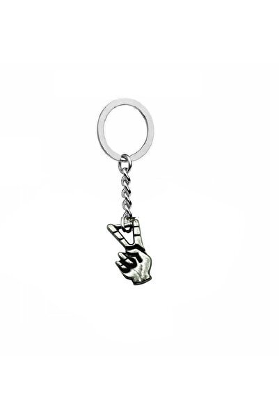 Herşey Nota Barış (Peace) Unisex Keychain with Hand Figure – Symbol of Love, Hope, and Freedom