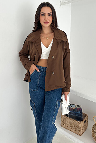 Noa Noa Kadın Astarlı Kemerli Düğmeli Trenç – Zarif & Güçlü Stil