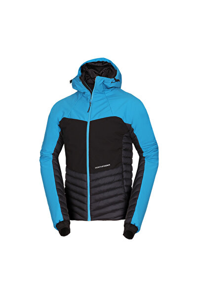 NORTHFINDER Jachetă hibridă de drumeție pentru bărbați cu glugă WATSON albast...