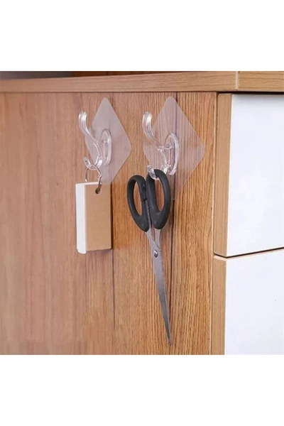 Raakmadezanmir 10 Adet Kendinden Yapışkanlı Tekli Banyo askı, Askı Aparatı 10 Adet