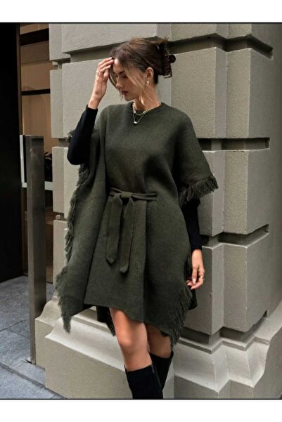 İmaj Triko Kuşaklı Panço