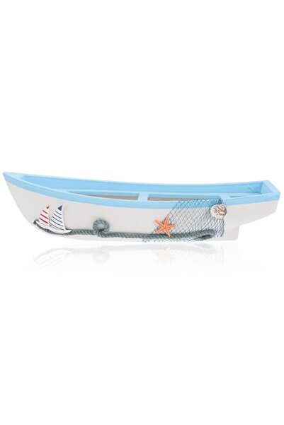 Generic Lurrose Mediterranean Style Wooden Sailboat Model Nautical Tabletop D...