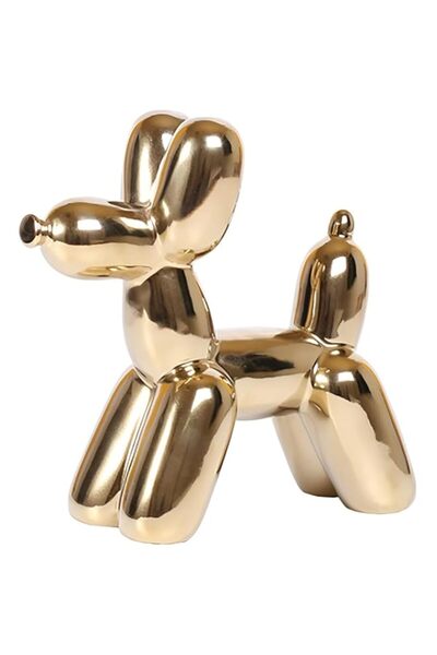 Generic Aputue Balloon Dog Decor, Gold Room Decor Small Dog Statue, Modern St...
