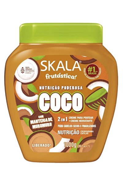 Scala كريم شعر جوز الهند 2 في 1 قناع وبلسم يُترك على الشعر مع زبدة المورومورو...