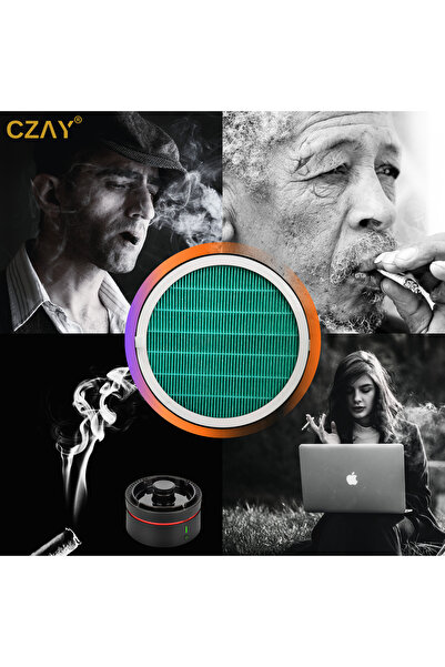 CZAY HEPA Filter Electric Ashtray CZAY®, Purifies the Air, Vacuums Smoke, Odor, Bacteria, Clean Air, Healthy