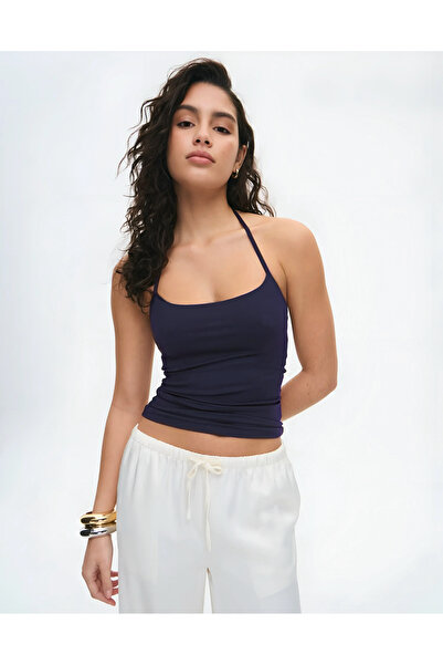 Baluxe Halter Neck Cotton Halter Top Blouse