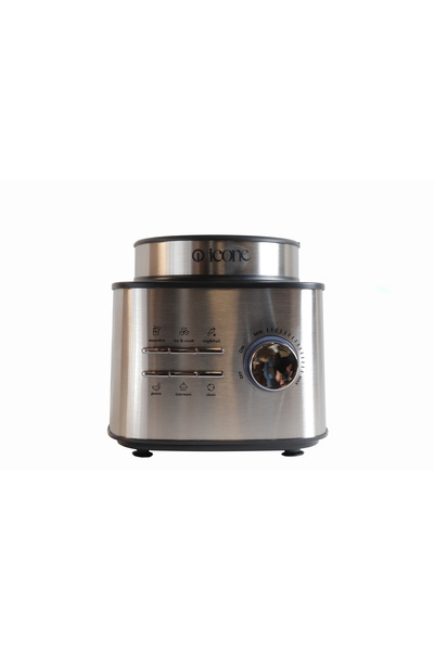 Icon Blender 1800W with Glass Bowl 1.5L + Plastic Bowl 1.75L - Steel