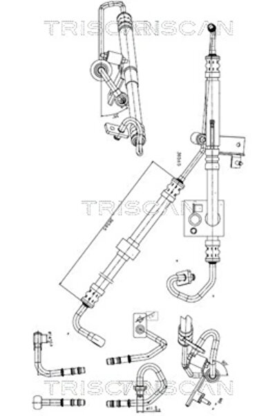 TRISCAN Furtun Hidraulic Sistem De Directie De La Pompa Hidraulica La Caseta ...