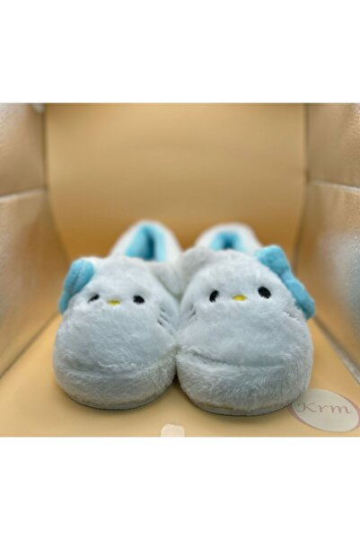 krm dünya ürünleri Papuci de pluș cu model de pisică drăguță cu panglică