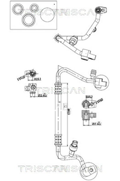 TRISCAN Conducta Presiune Variabila Aer Conditionat Ford Fiesta 7