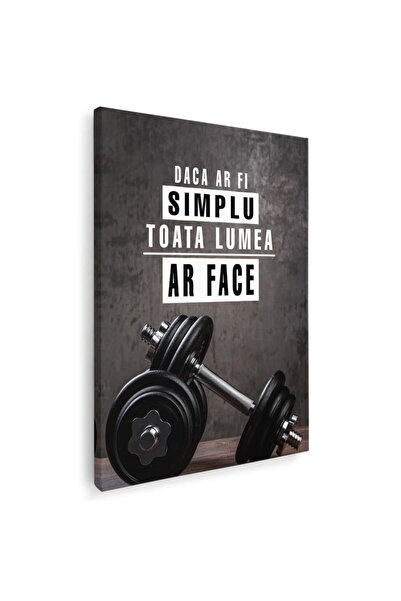 Tablou Canvas Tablou mesaj motivational daca ar fi simplu, cod 1488