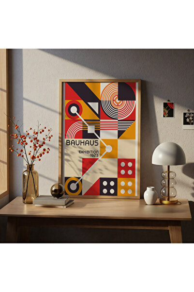 Esci Design Tablou modern cu rama din lemn - Tablou Bauhaus 1002 - Tablou Tre...