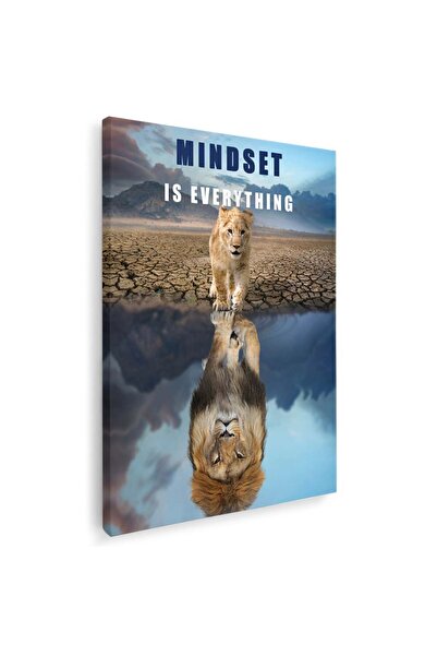 Tablou Canvas Tablou mesaj motivational pentru succes, maro, albastru, cod 1159