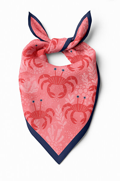 Home Crab Patterned Scarf
