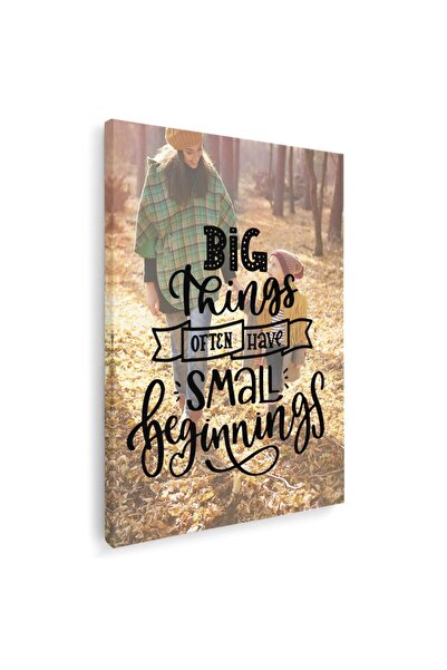 Tablou Canvas Tablou mesaj motivational despre evolutie, maro, verde, cod 1155