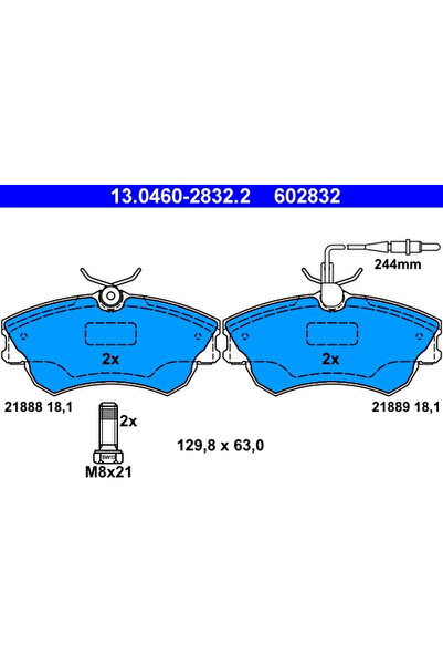 Ate Set Placute Frana Frana Disc Renault Espace 3