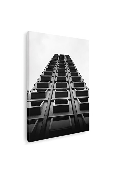 Tablou Canvas Tablou cladiri moderne alb, negru, cod 2048