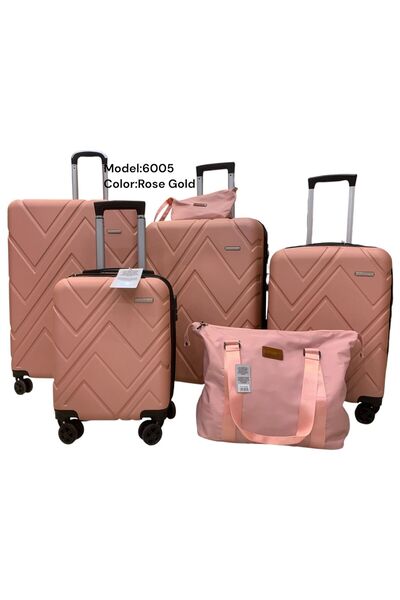 ELEGANT G Luggage Travel Suitcase Trolley Bag – Set of 6pcs – With Spinner Wheels(16"+20”+24”+28”" inch) FIBER
