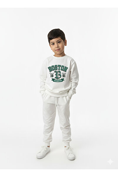 Let's Wear Бостонський принт Дитячий капюшон з кишенями та шнурком Преміум компактний світшот Спортивний костюм
