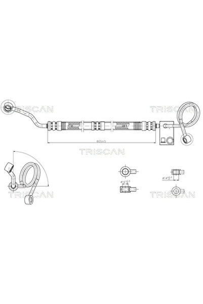 TRISCAN Furtun Hidraulic Sistem De Directie De La Pompa Hidraulica La Caseta ...