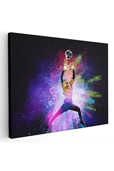 Tablou Canvas Tablou portar fotbal in pulbere multicolora, cod 1610