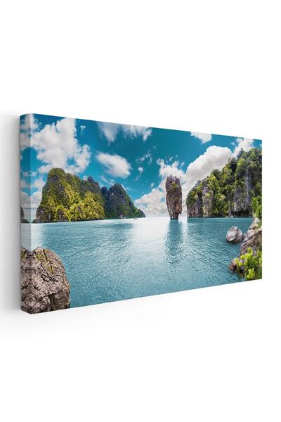 Tablou Canvas Tablou peisaj marin, Thailanda, albastru, verde, cod 1829