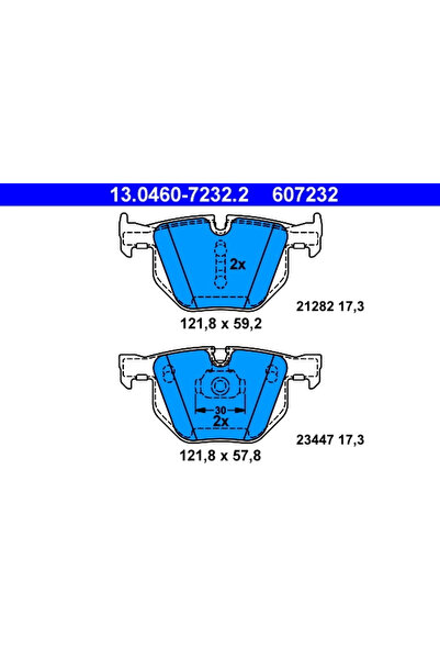 Ate Set Placute Frana Frana Disc Bmw X5/X6 2006-2019