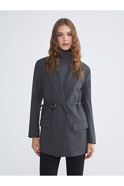 LC Waikiki Sparkling Choices from Shining Store | Women's Belted Blazer Jacket