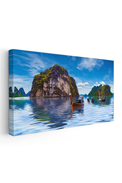 Tablou Canvas Tablou peisaj marin cu barci Phuket, Thailanda, cod 1859