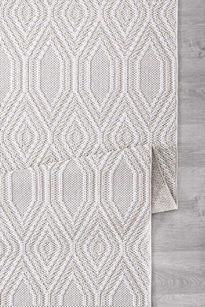 SANRUGS Home & Living Bukle ve Sisal Dokuma Hav Vermeyen Anti Alerjik Püsküllü Modern Makine Halısı Salon Oturma Odası