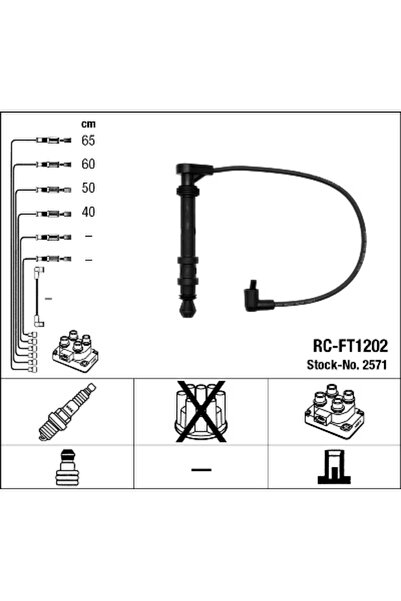 NGK Set Cablaj Aprinder Fiat Albea/Brava/Bravo 1 Lancia Dedra/Delta 2/Lybra