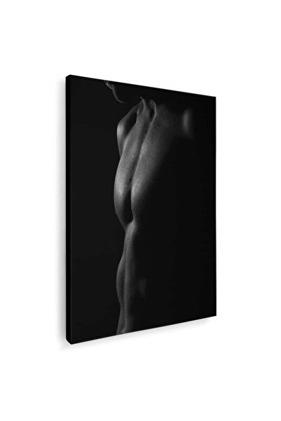 Tablou Canvas Tablou nud barbat bust alb, negru, cod 1278