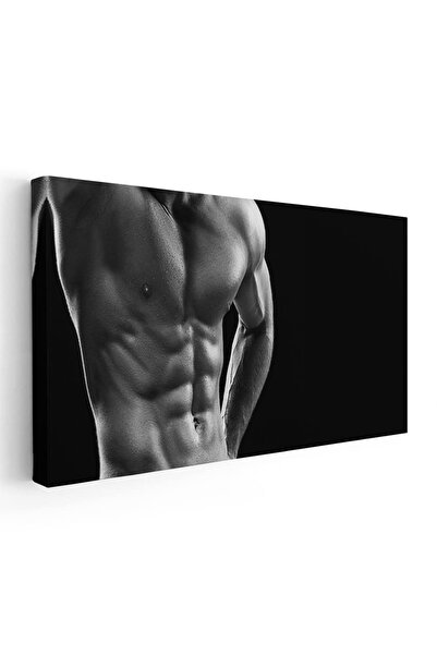 Tablou Canvas Tablou nud barbat bust alb negru, cod 1824