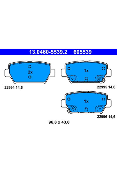 Ate Set Placute Frana Frana Disc Mitsubishi Eclipse Cross
