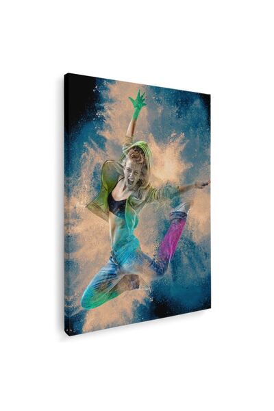 Tablou Canvas femeie dans hip-hop multicolor, cod 1304