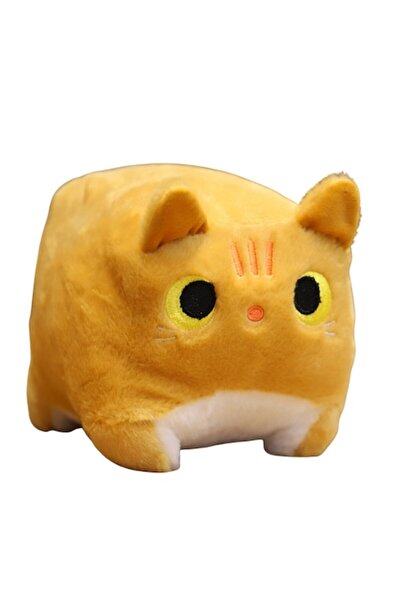 OEM Plush toy for children, Cat stool, Multifunctional, 30 cm, Orange