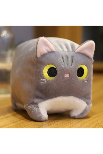 OEM Plush toy for children, Cat stool, multifunctional, 30 cm, Gray