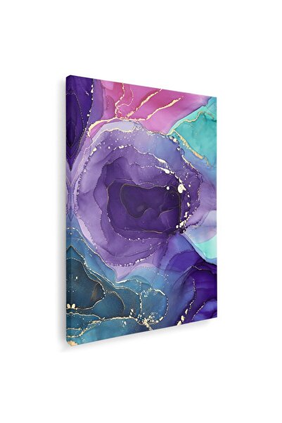 Tablou Canvas Tablou abstract imitatie marmura, mov, roz, albastru, cod 1422