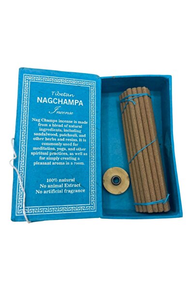 OEM Tibetan incense sticks — NAG CHAMPA | Handmade Nepal • 30 sticks • with holder • 100%