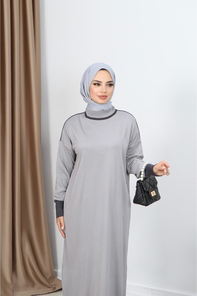 NİSUM MODA Çift Renk Merserize Elbise