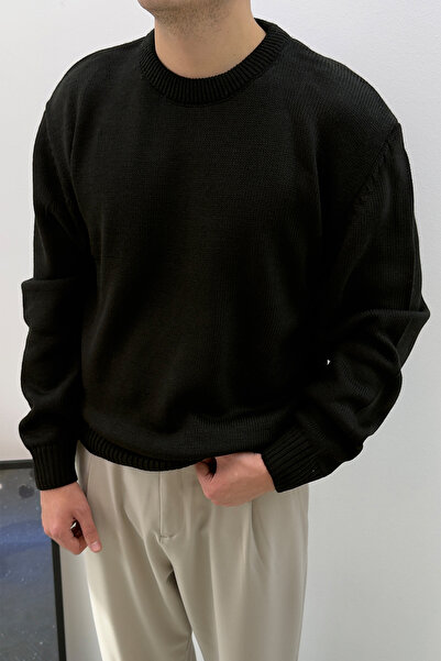 Redline Sable Oversize Knitwear Long Sleeve Sweater Black