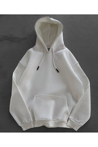 bergibo كنزة بغطاء رأس كبيرة الحجم عالية الجودة - 100% من القطن الممشط المضغوط