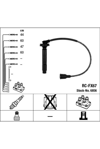 NGK Ignition wiring kit SUBARU IMPREZA sedan (GD) 2000-2009 6856 (Petrol)