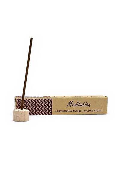 OEM SET 50 BEȚIȘOARE PARFUMATE NATURALE AYURVEDA FĂRĂ MIEZ DE BAMBUS | MEDITAȚIE