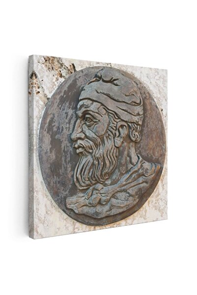 Tablou Canvas Tablou regele Decebal sculptura maro, cod 2037