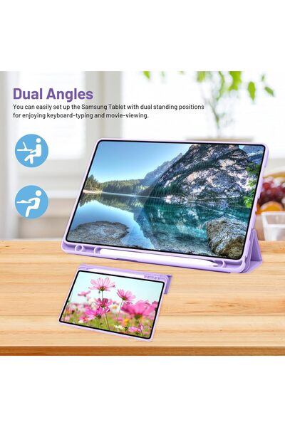 Generic جراب Palkitsee لجهاز Samsung Galaxy Tab A9+ / A9 Plus مقاس 11 بوصة 2023، حامل رفيع واقٍ للجهاز اللوحي