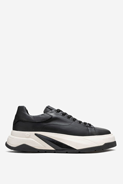 Dericlub Men's Thick Sole Lace-Up Casual Shoes Genuine Leather Mc 22216