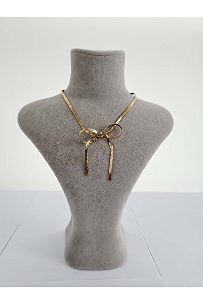 shop Düz Zincir Desenli Altın Renk Kolye – Alerji Yapmayan Kaplama, Günlük ve...