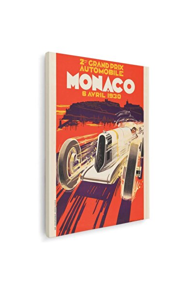 Tablou Canvas Monaco Grand Prix auto vintage, cod 3202